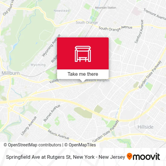 Springfield Ave at Rutgers St map