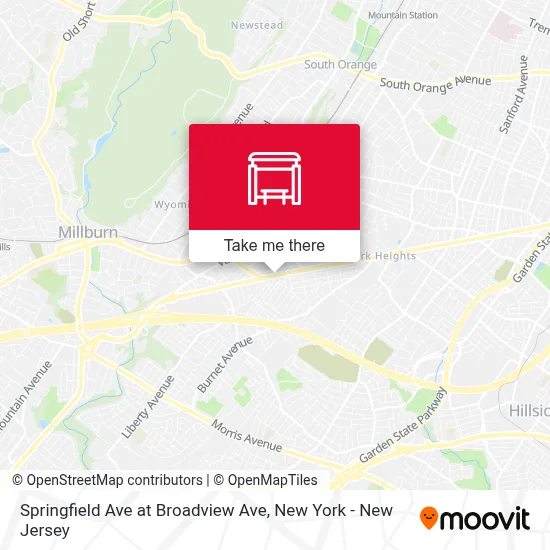 Springfield Ave at Broadview Ave map