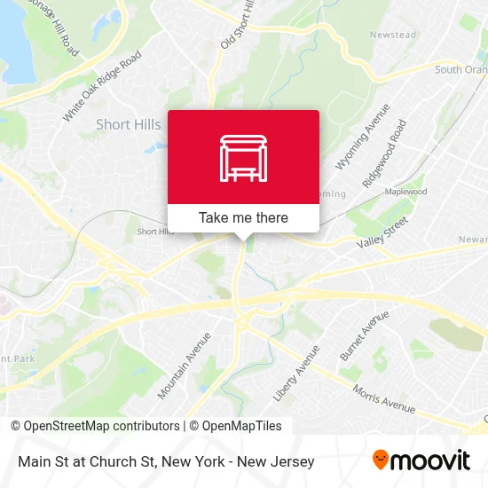 Main St at Church St map