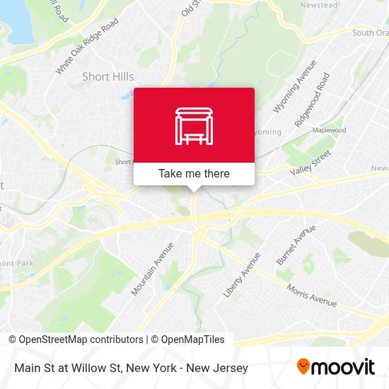 Main St at Willow St map