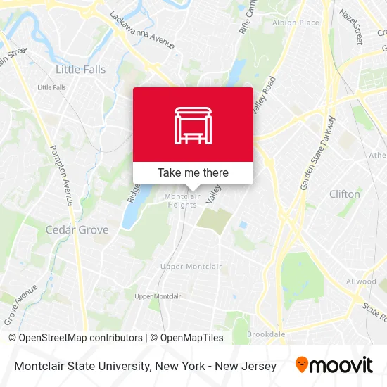 Montclair State University map