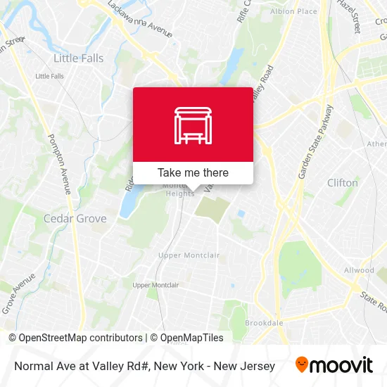 Normal Ave at Valley Rd# map