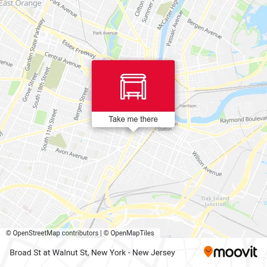 Broad St at Walnut St map