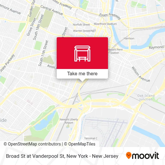 Broad St at Vanderpool St map