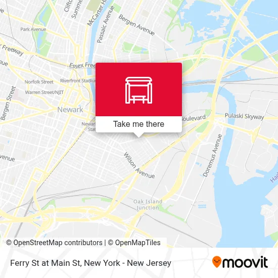 Ferry St at Main St map