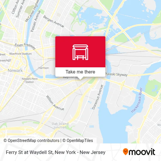 Ferry St at Waydell St map