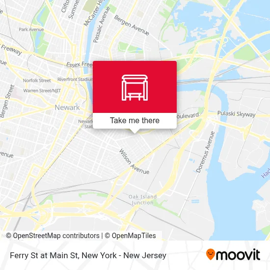 Ferry St at Main St map