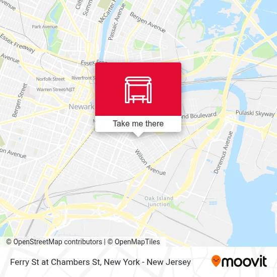 Ferry St at Chambers St map