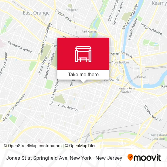 Jones St at Springfield Ave map