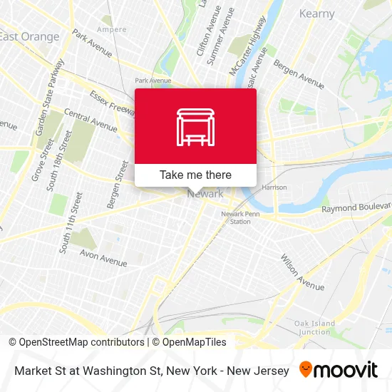 Market St at Washington St map