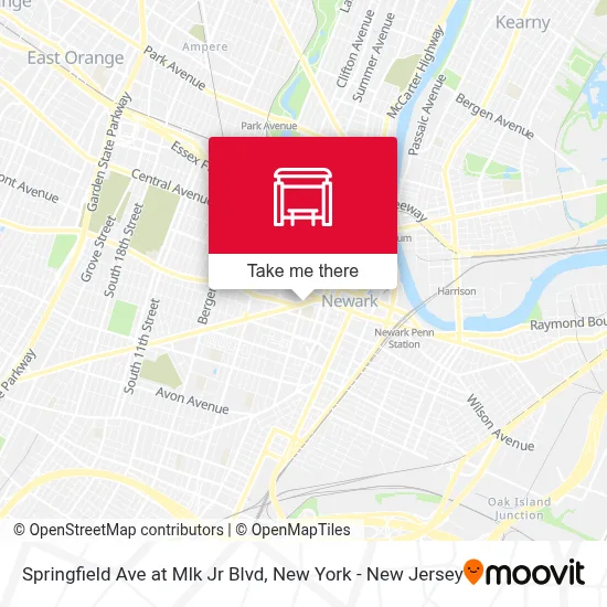 Springfield Ave at Mlk Jr Blvd map