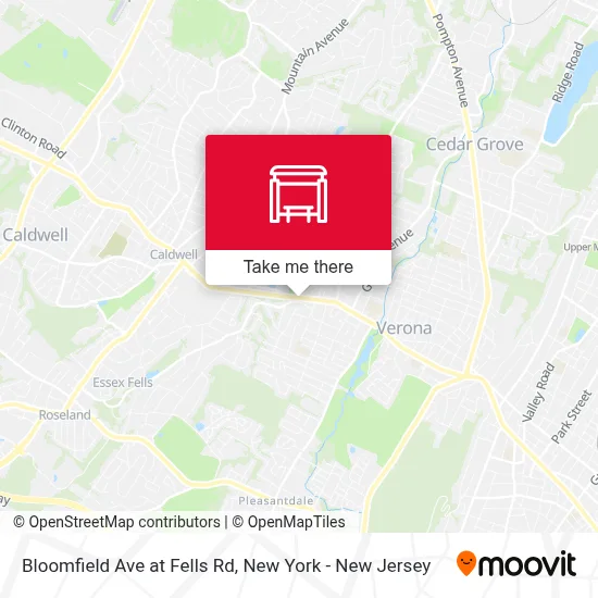 Bloomfield Ave at Fells Rd map