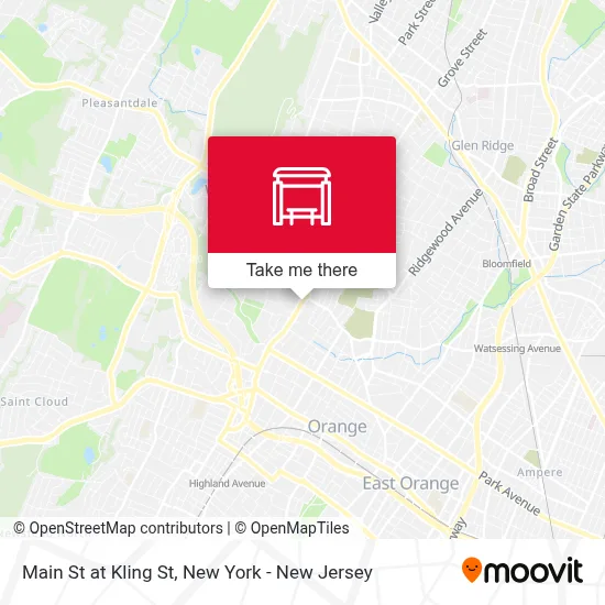 Main St at Kling St map
