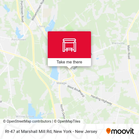 Rt-47 at Marshall Mill Rd map