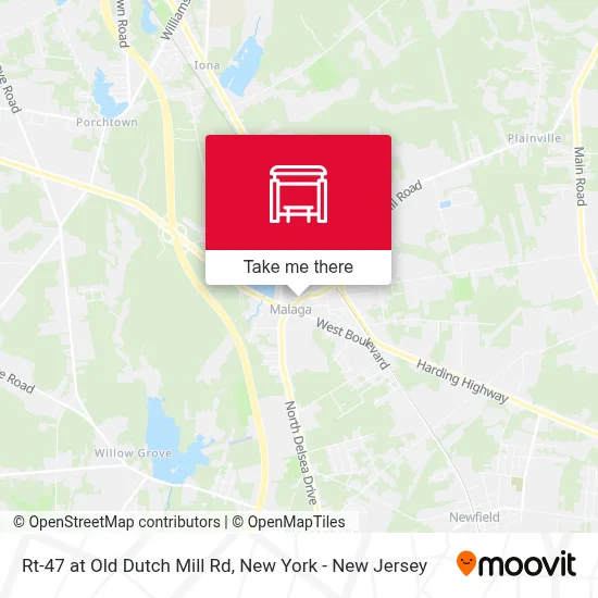 Rt-47 at Old Dutch Mill Rd map