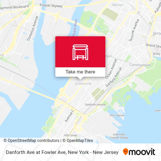 Danforth Ave at Fowler Ave map