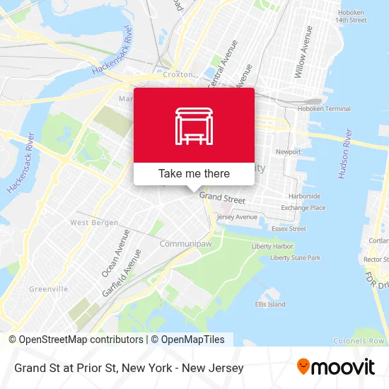 Grand St at Prior St map