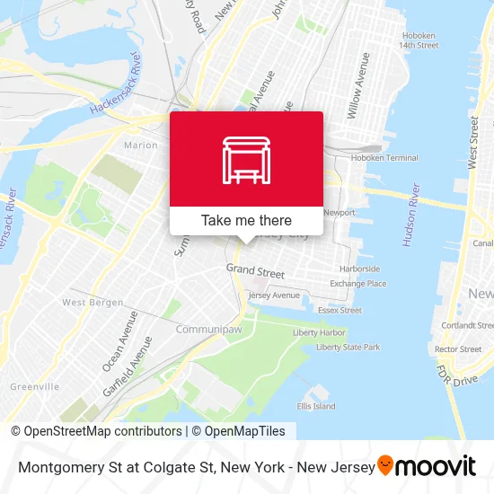 Montgomery St at Colgate St map