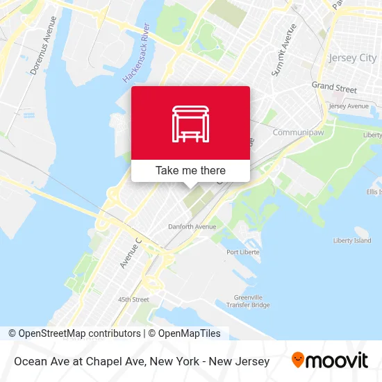Ocean Ave at Chapel Ave map