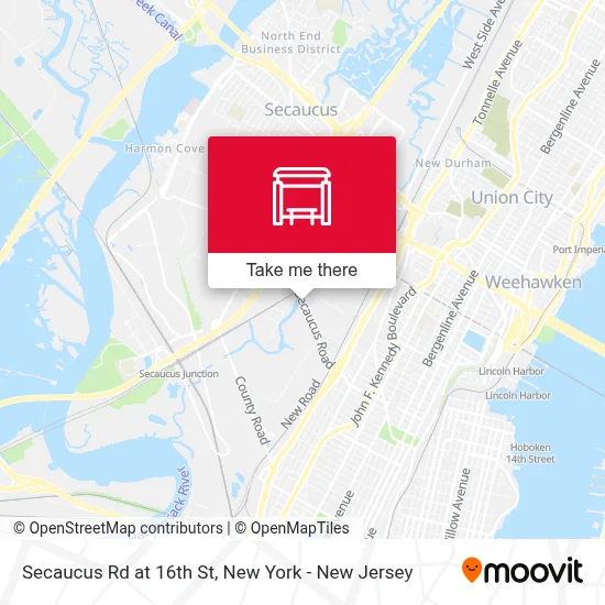 Secaucus Rd at 16th St map