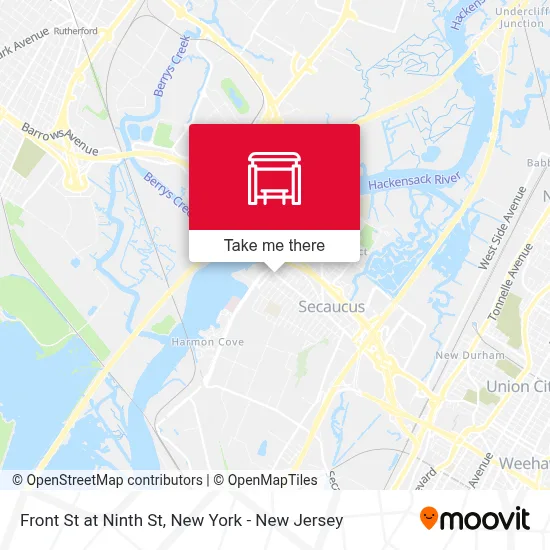 Front St at Ninth St map