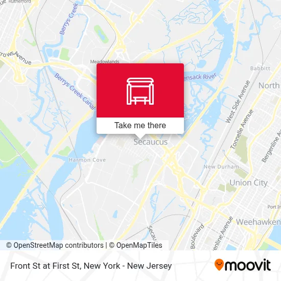 Front St at First St map