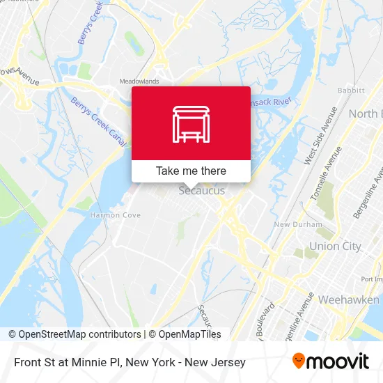 Front St at Minnie Pl map