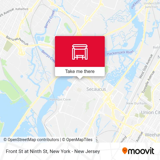 Front St at Ninth St map