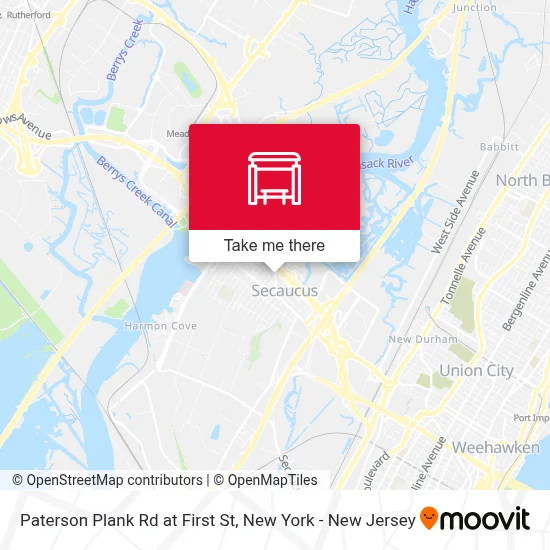 Paterson Plank Rd at First St map
