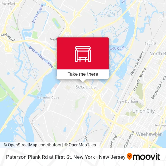 Paterson Plank Rd at First St map