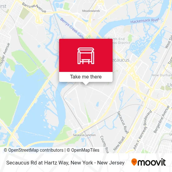 Secaucus Rd at Hartz Way map