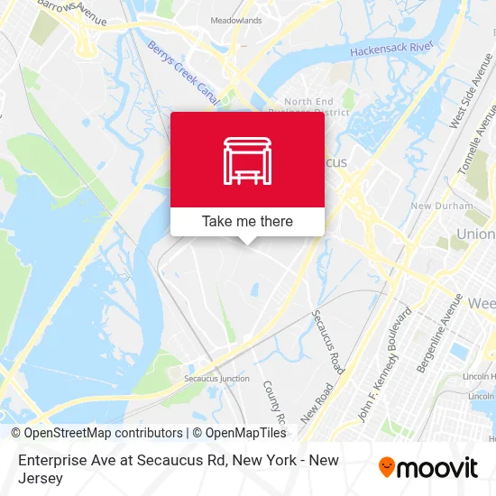 Enterprise Ave at Secaucus Rd map