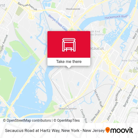 Secaucus Road at Hartz Way map