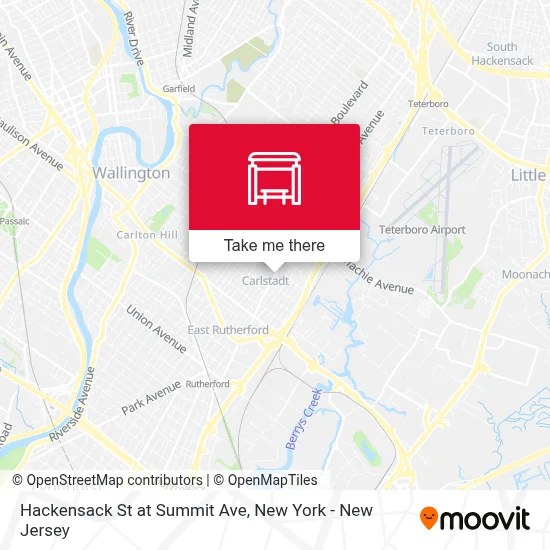 Hackensack St at Summit Ave map