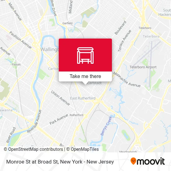 Monroe St at Broad St map
