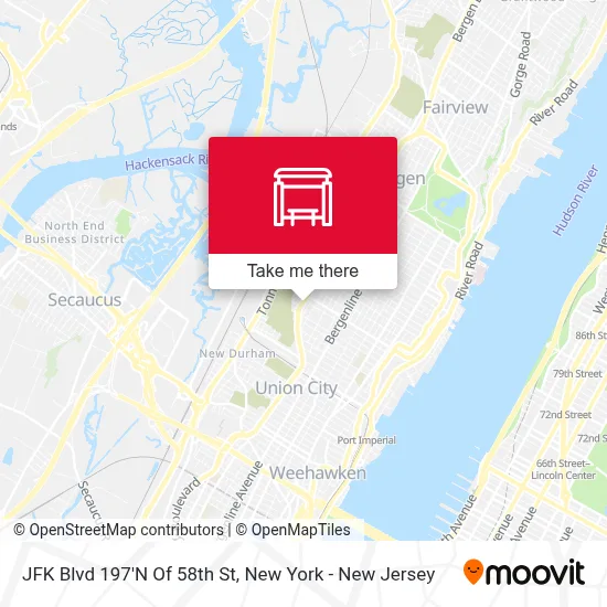 JFK Blvd 197'N Of 58th St map