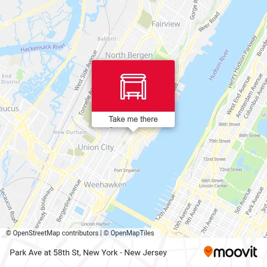 Park Ave at 58th St map