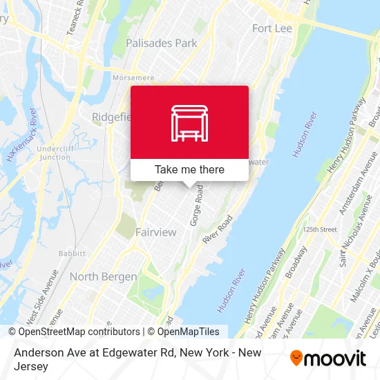 Anderson Ave at Edgewater Rd map