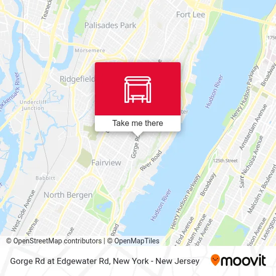 Gorge Rd at Edgewater Rd map
