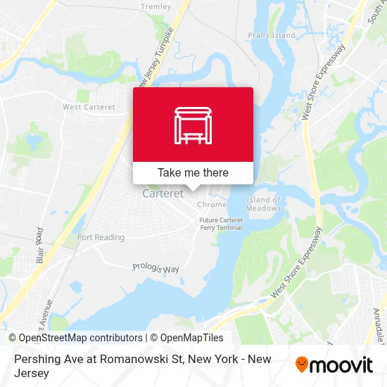 Pershing Ave at Romanowski St map