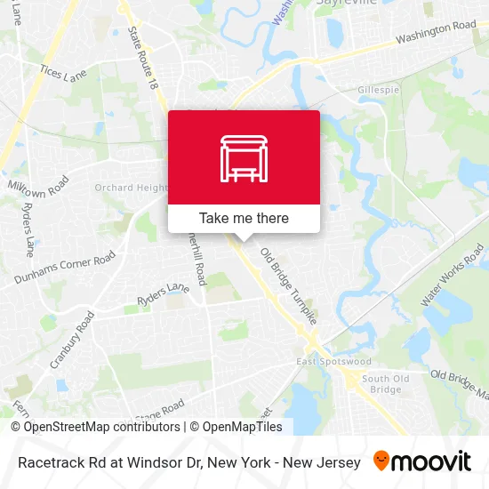 Racetrack Rd at Windsor Dr map