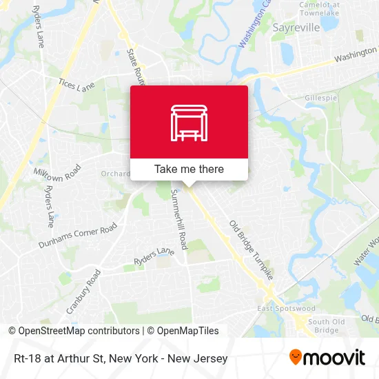 Rt-18 at Arthur St map