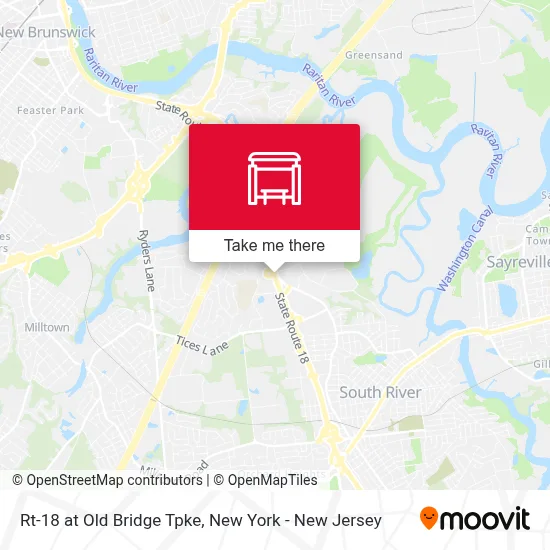 Rt-18 at Old Bridge Tpke map