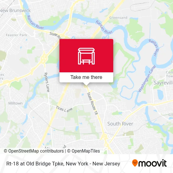 Rt-18 at Old Bridge Tpke map