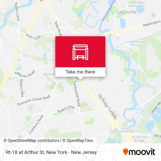 Rt-18 at Arthur St map