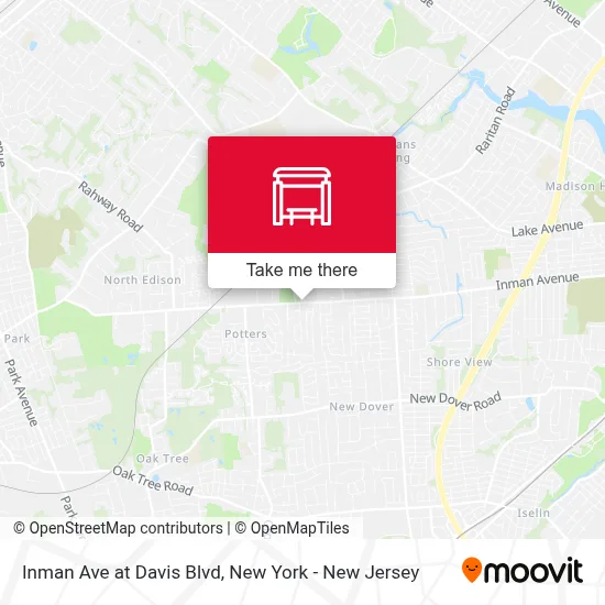 Inman Ave at Davis Blvd map