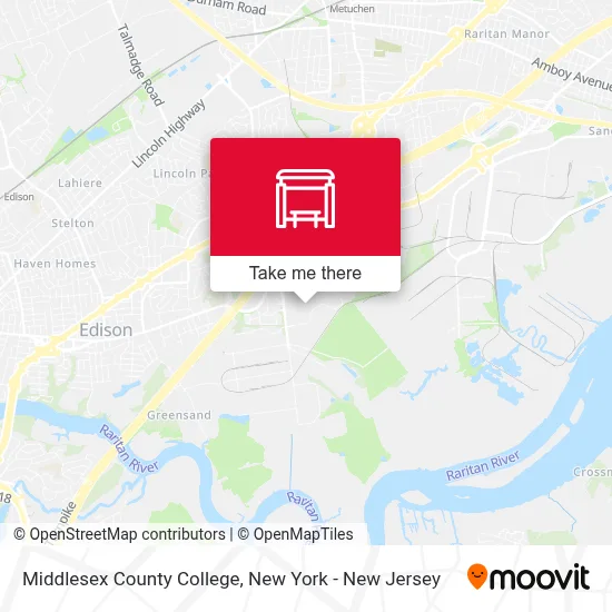 Middlesex County College map