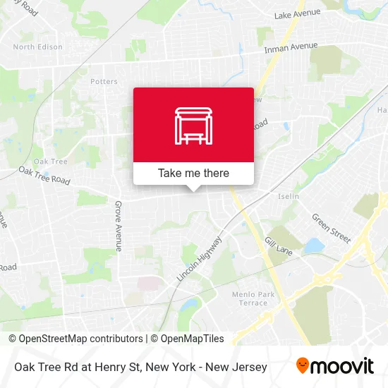 Oak Tree Rd at Henry St map
