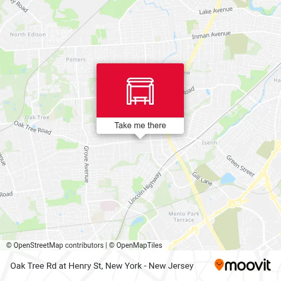 Oak Tree Rd at Henry St map