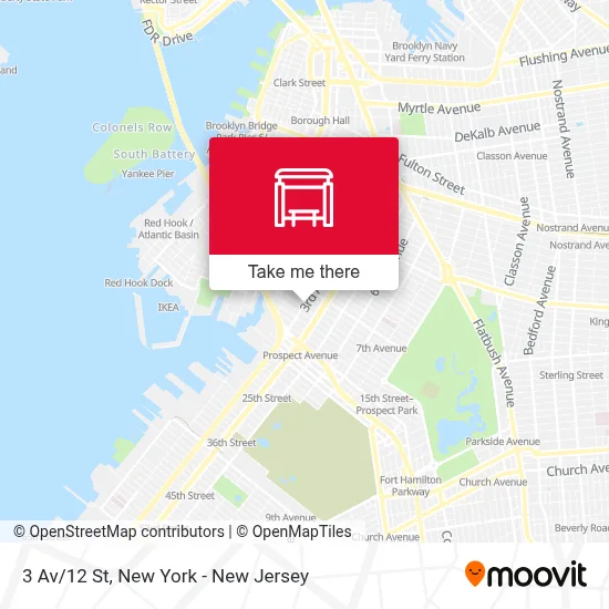 3 Av/12 St map